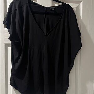 Elegant Black V-Neck Ann Taylor Top
